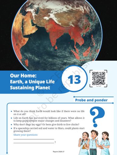 c-13: Our home: Earth, a Unique Life Sustaining Planet
